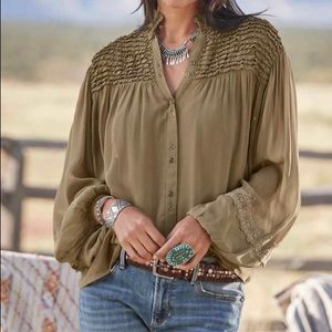 Olive Green Sundance Blouse